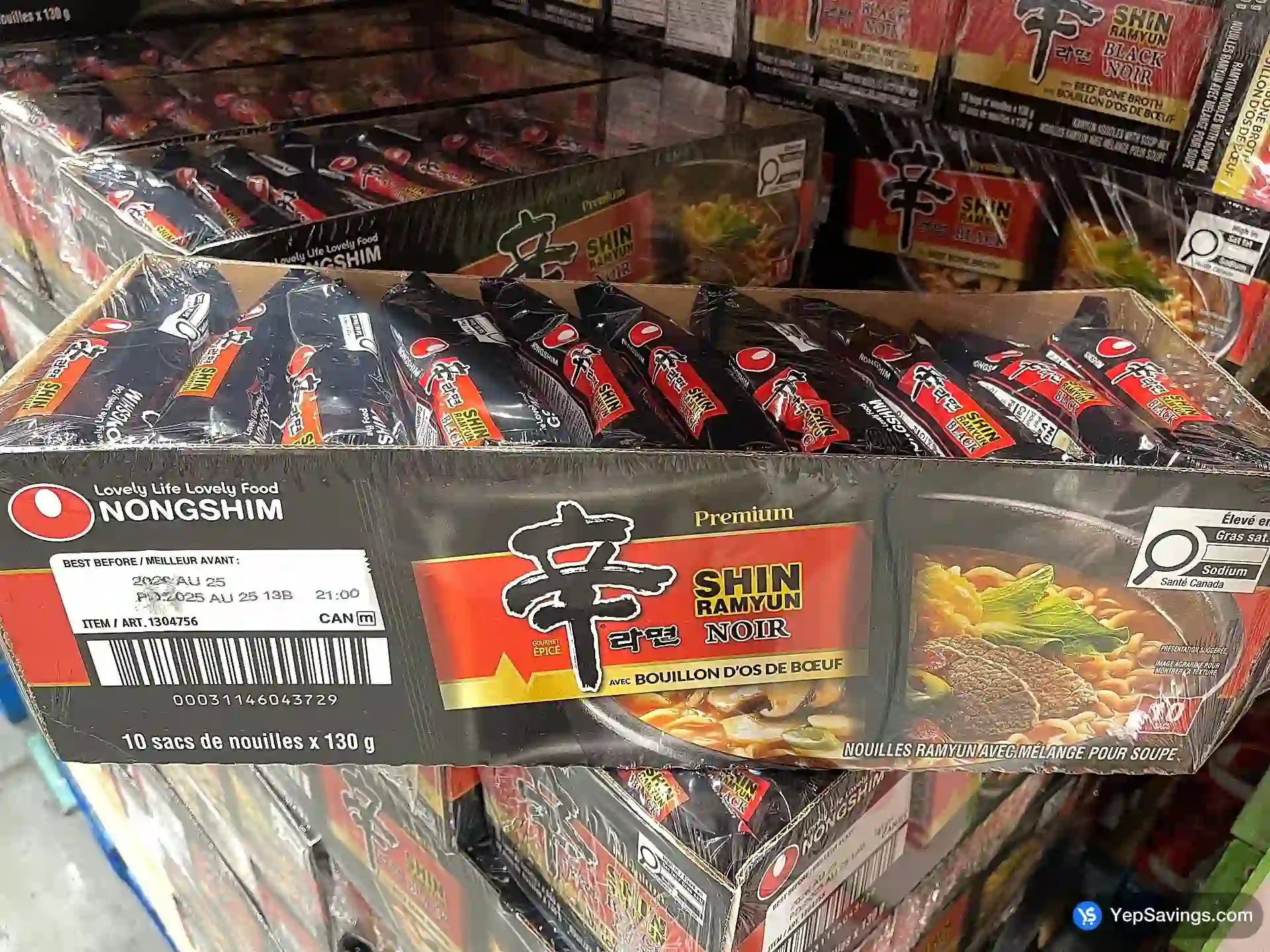 Costco NONGSHIM RAMYUN BLACK SOUP 10 x 130 g - Canada (ITM 1304756)