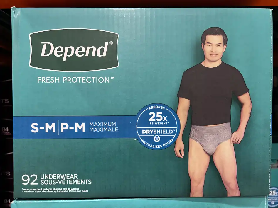 DEPEND UNDERWEAR FOR MEN S/M 92 COUNT ITM 2011881 at Costco
