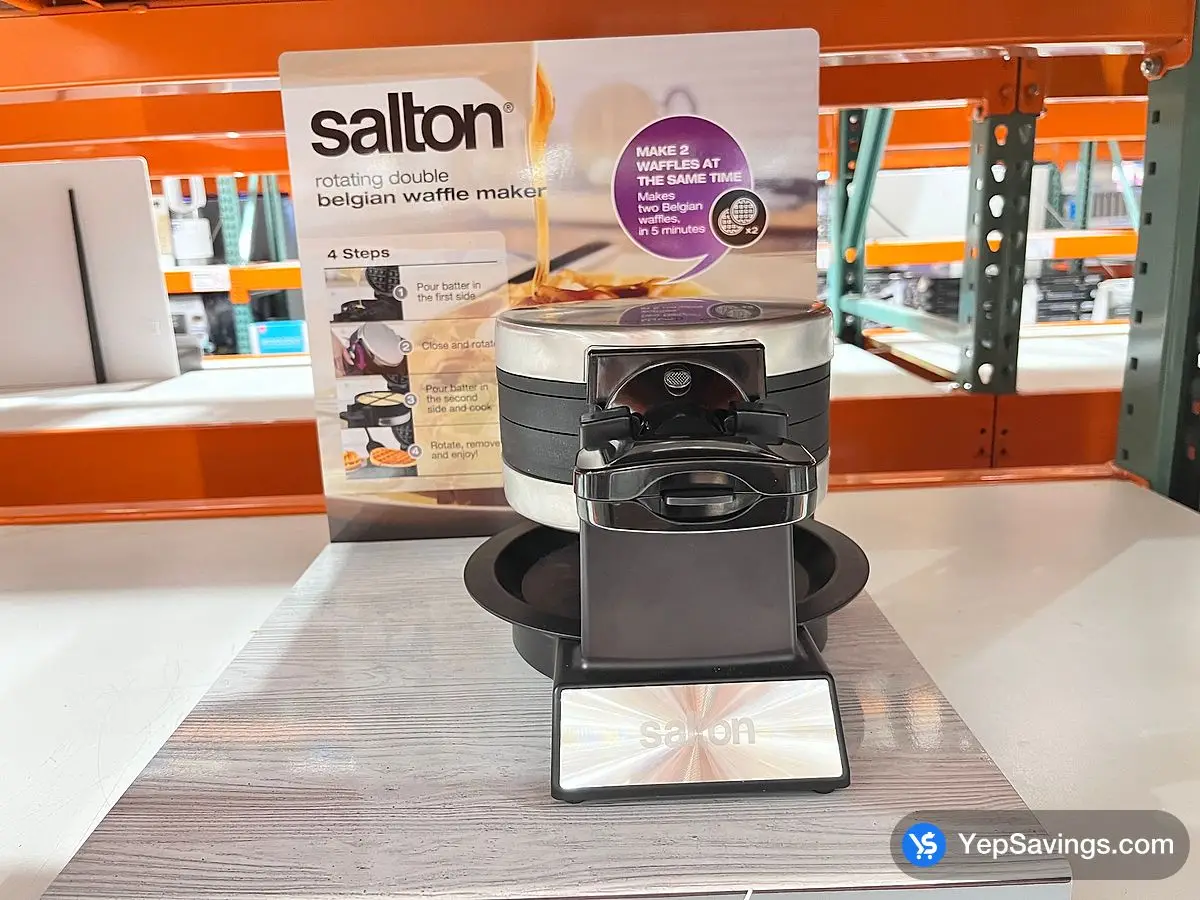 Costco SALTON ROTATING DOUBLE BELGIAN WAFFLE MAKER - Canada (ITM 1848411)