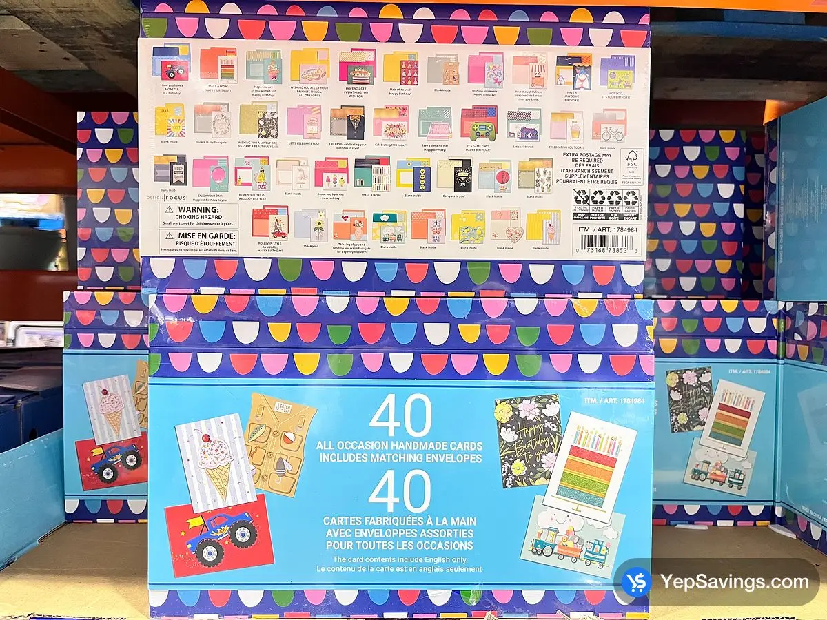 Costco HAND CRAFTED GREETING CARD COLLECTION BOX OF 40 - Canada (ITM 1784984)