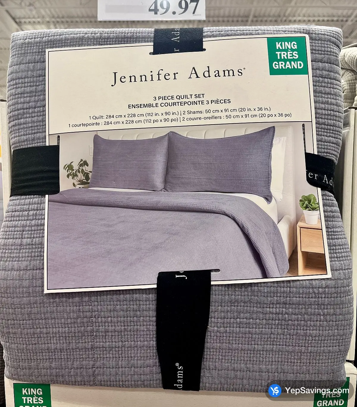 JENNIFER ADAMS QUILT SET KING - 3PC ITM 1773251 at Costco