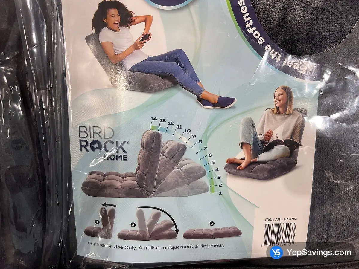 Costco BIRDROCK HOME FOLDING FLOOR CHAIR 42.5 " x 19.6 " x 4.9 " - Canada (ITM 1690753)