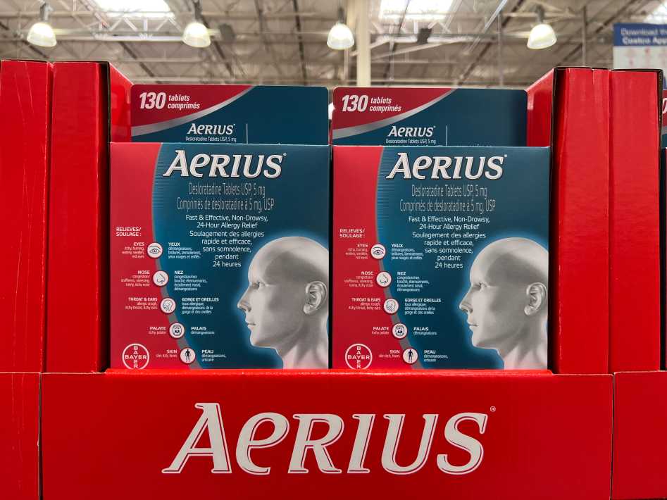AERIUS ALLERGY 130 TABLETS ITM 1374783 at Costco