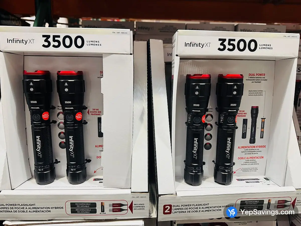 Costco INFINITY X1 3500 LUMENS FLASHLIGHT PACK OF 2 - Canada (ITM 1806333)