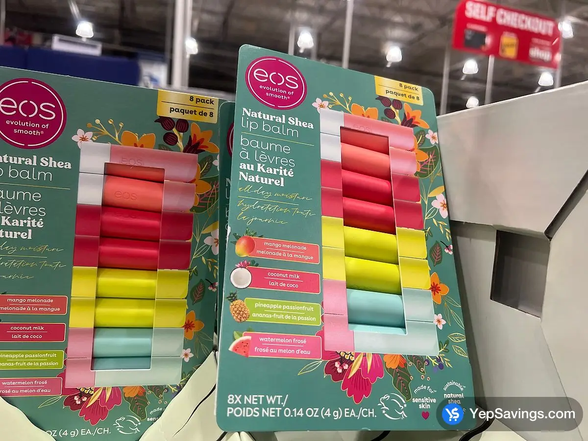 Costco EOS NATURAL SHEA LIP BALM PACK OF 8 - Canada (ITM 4597013)