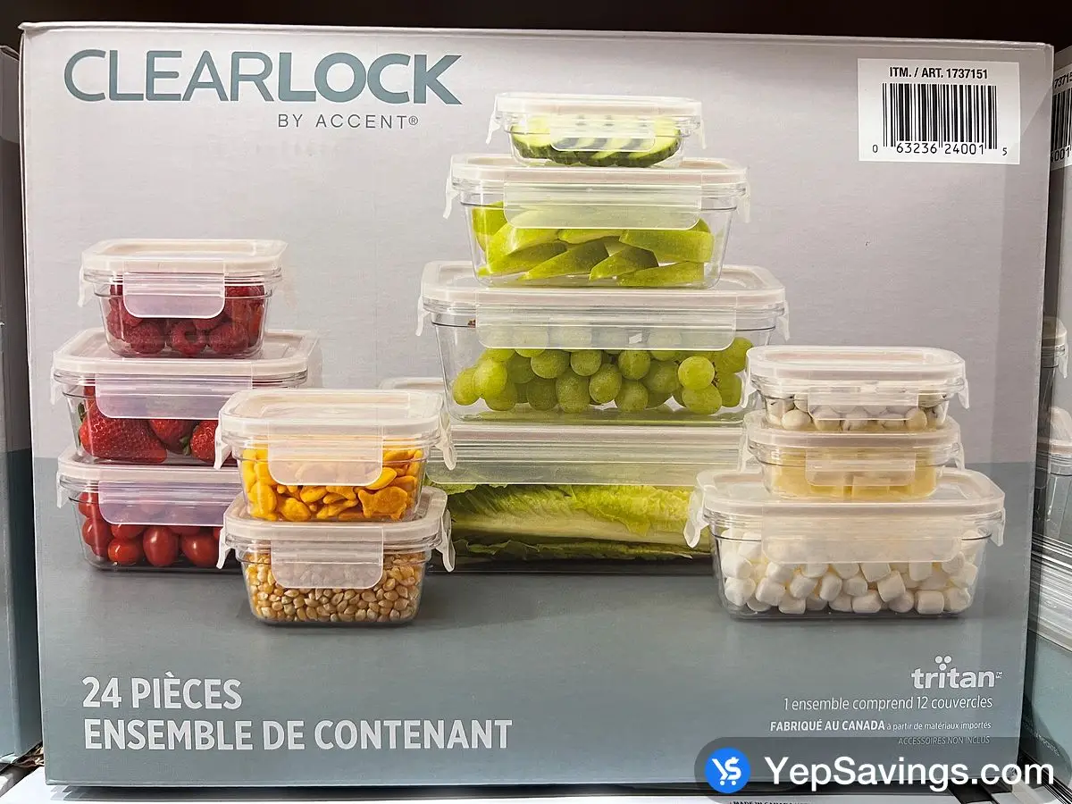 CLEARLOCK FOOD STORAGE 24 PIECES ITM 1737151 at Costco