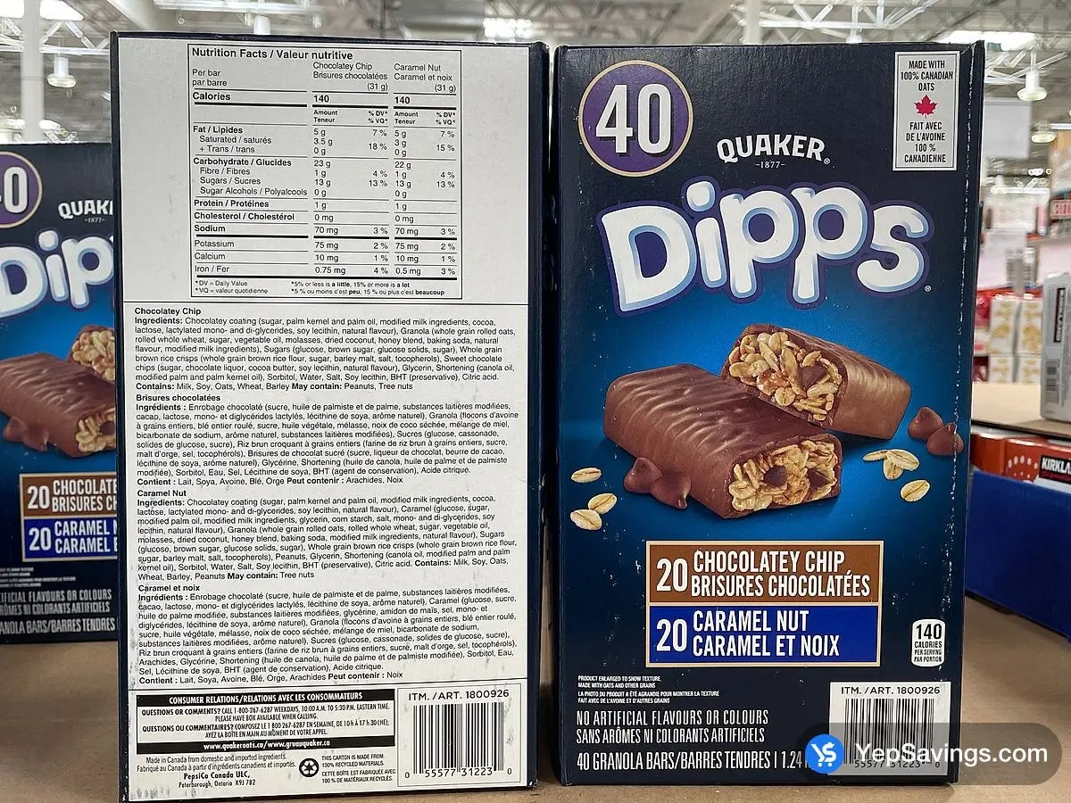 QUAKER CHEWY DIPPS 40 x 31 g ITM 1800926 at Costco