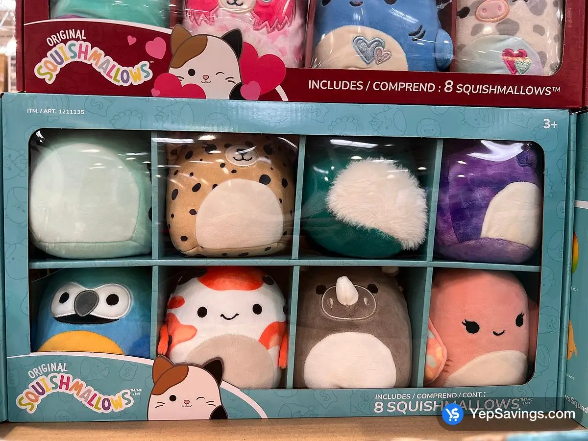 KELLYTOY 5-INCH SQUISHMALLOWS 8 PACK ITM 1211135 at Costco