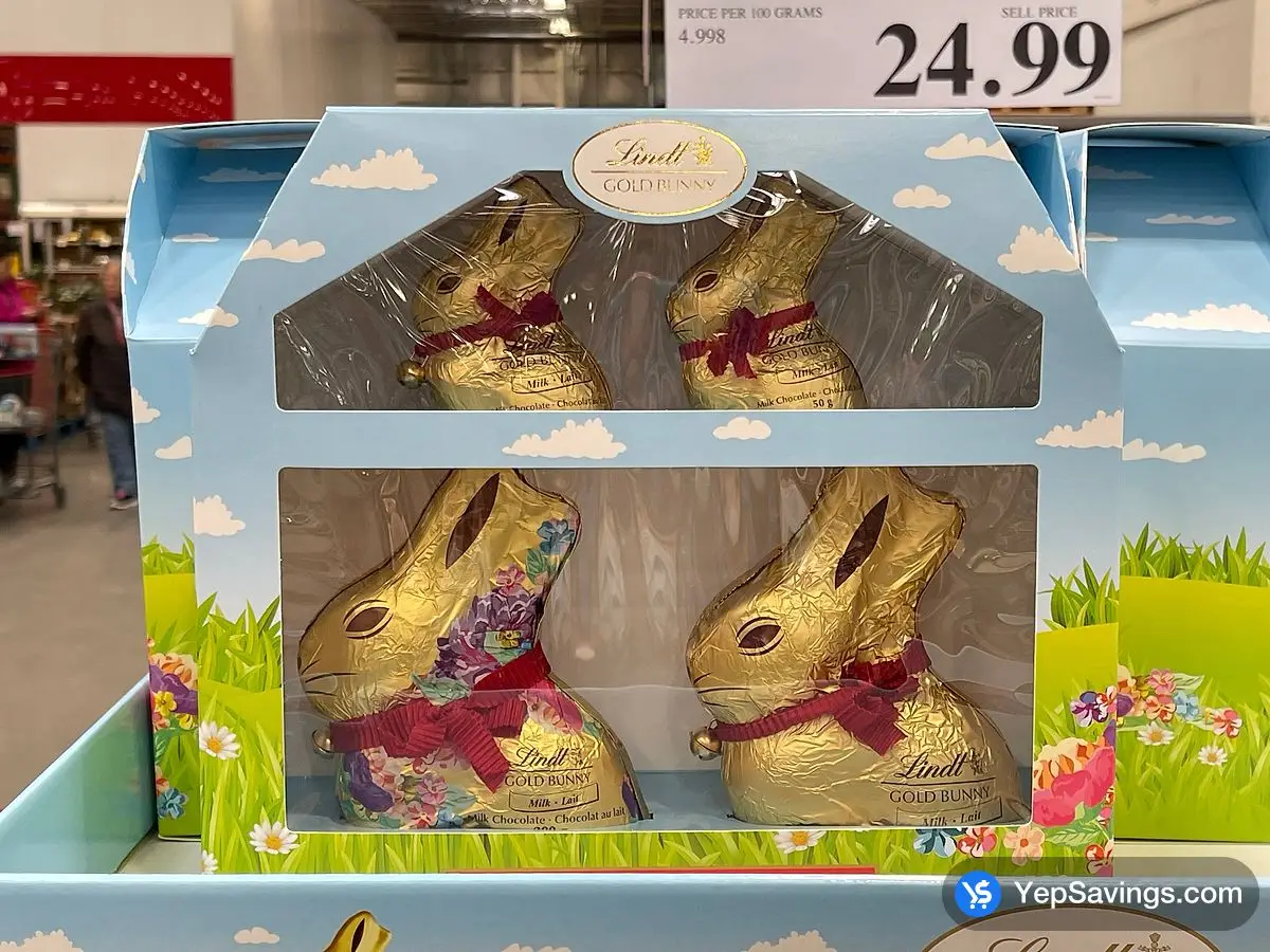 Costco LINDT at Castro GOLD BUNNY 4PK 500 g - Canada (ITM 4160050)