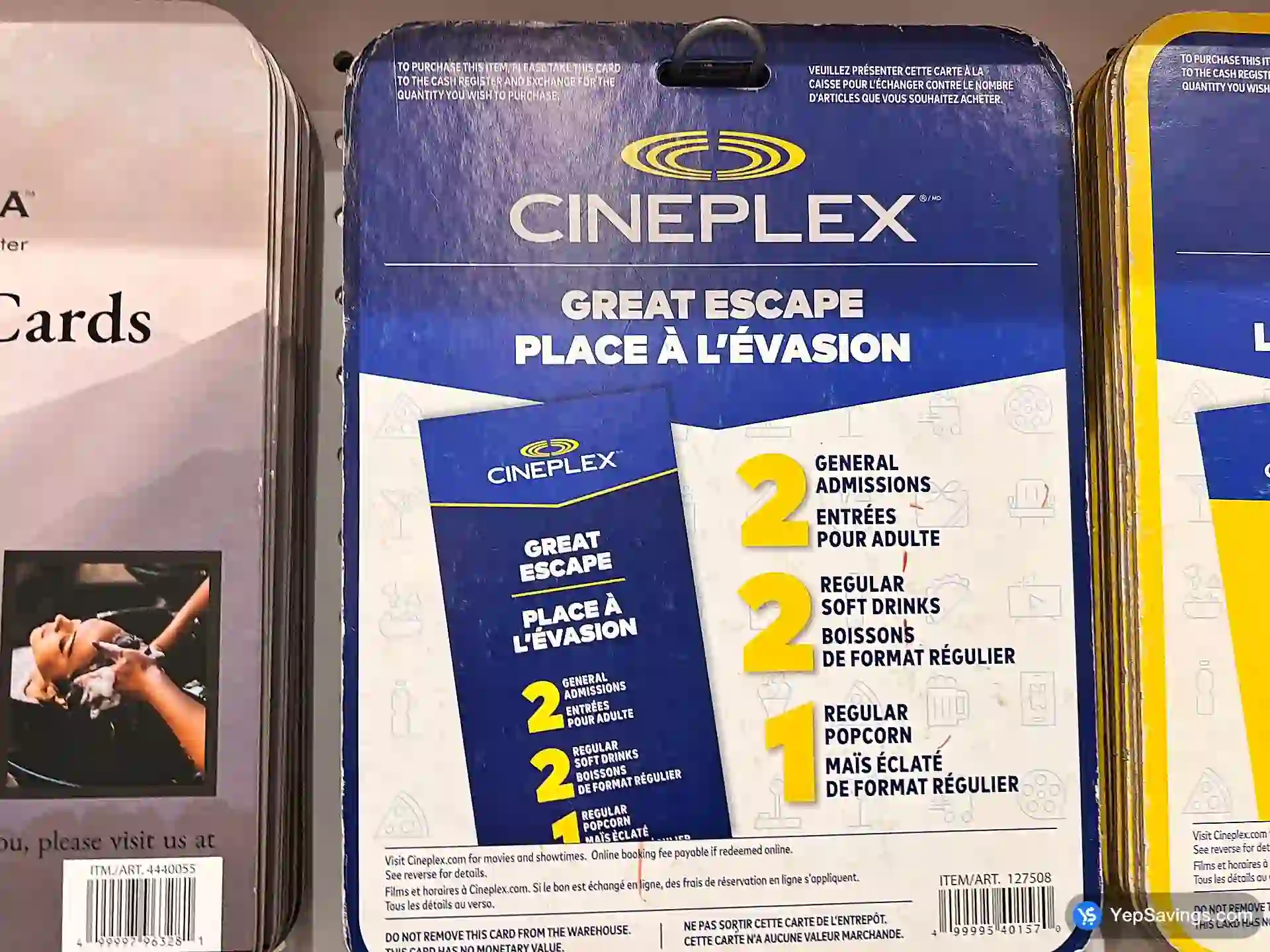 Costco CINEPLEX GREAT ESCAPE 2 ADULTS MOVIE PACKAGE - Canada (ITM 127508)