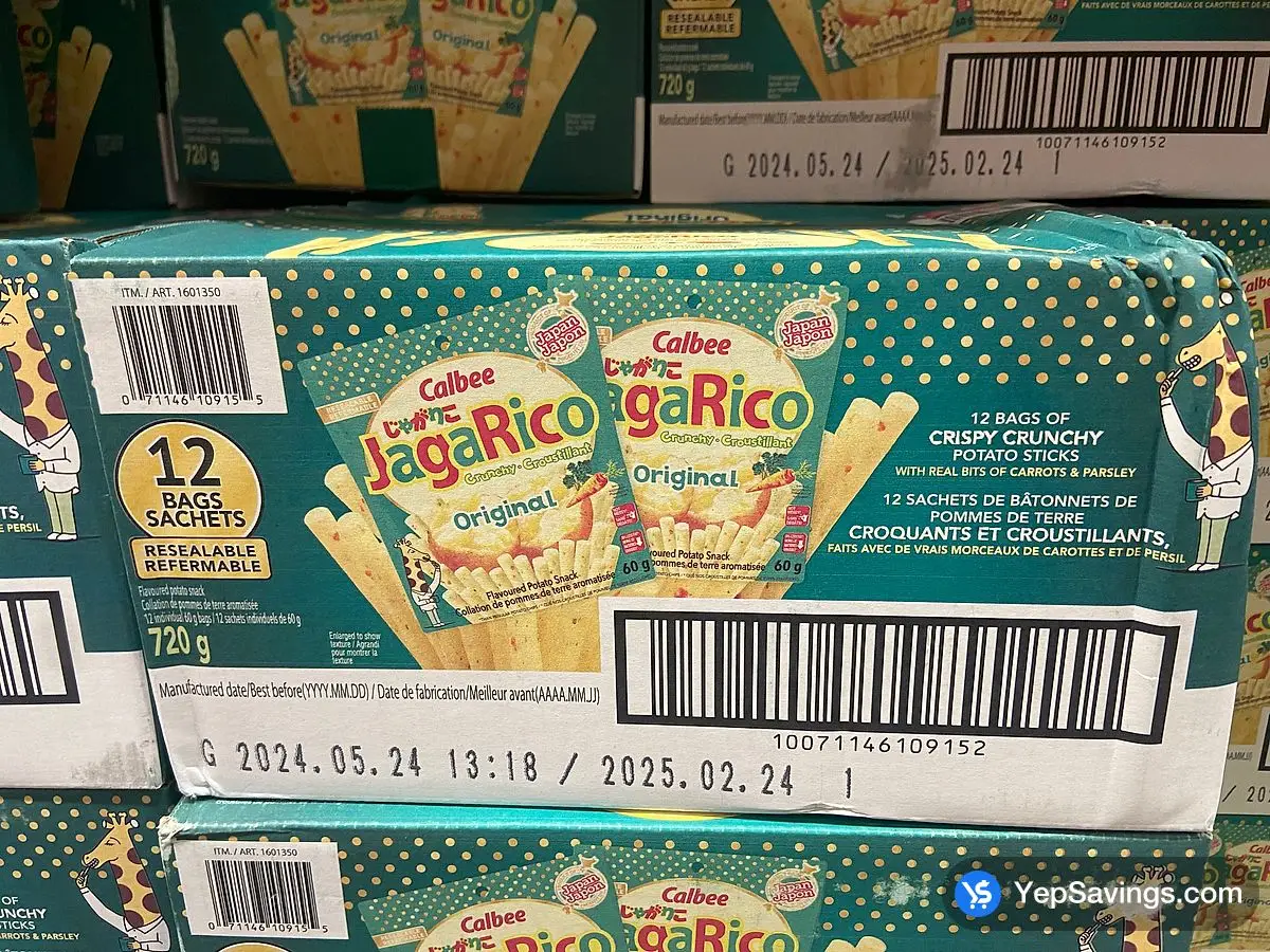 Costco CALBEE JAGARICO POTATO STICK 12 x 60 g - Canada (ITM 1601350)
