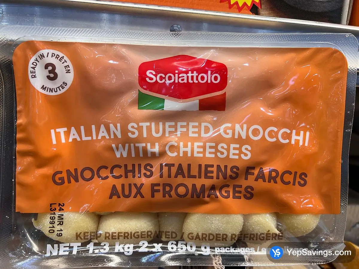 Costco SCOIATTOLO STUFFED GNOCCHI 2 x 650 g - Canada (ITM 1758989)
