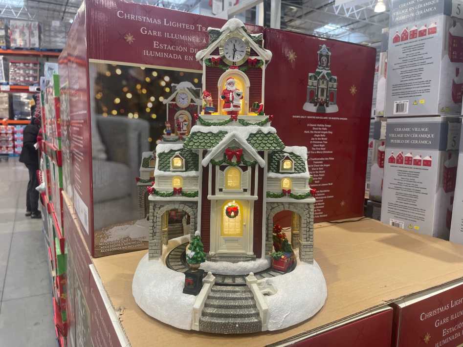 CHRISTMAS LIGHTED TRAIN STATION Instant Savings ITM 1598476 at Costco