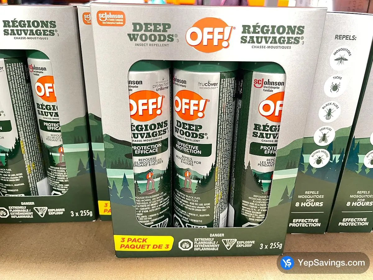 Costco OFF! DEEP WOODS INSECT REPELLENT 3 X 255 g - Canada (ITM 1191135)