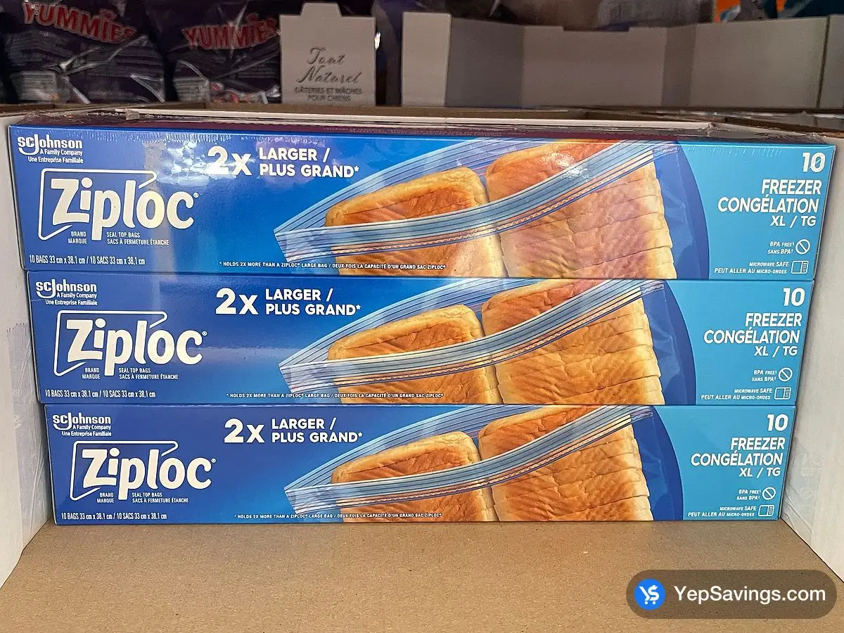 Costco ZIPLOC XL FREEZER BAGS 3 PACKS OF 10 - Canada (ITM 1111171)