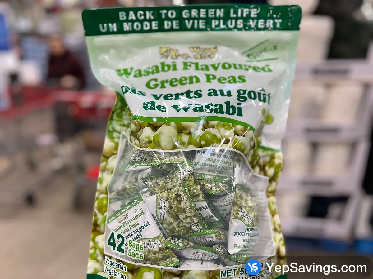 Costco WASABI GREEN PEAS WASABI GREEN PEAS 42 x 11.9 g - Canada (ITM 1761115)