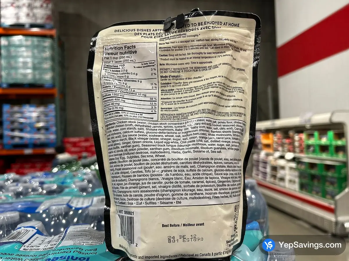 Costco ANNE'S TABLE HOT AND SOUR SOUP 2 x 830 ml - Canada (ITM 1850921)
