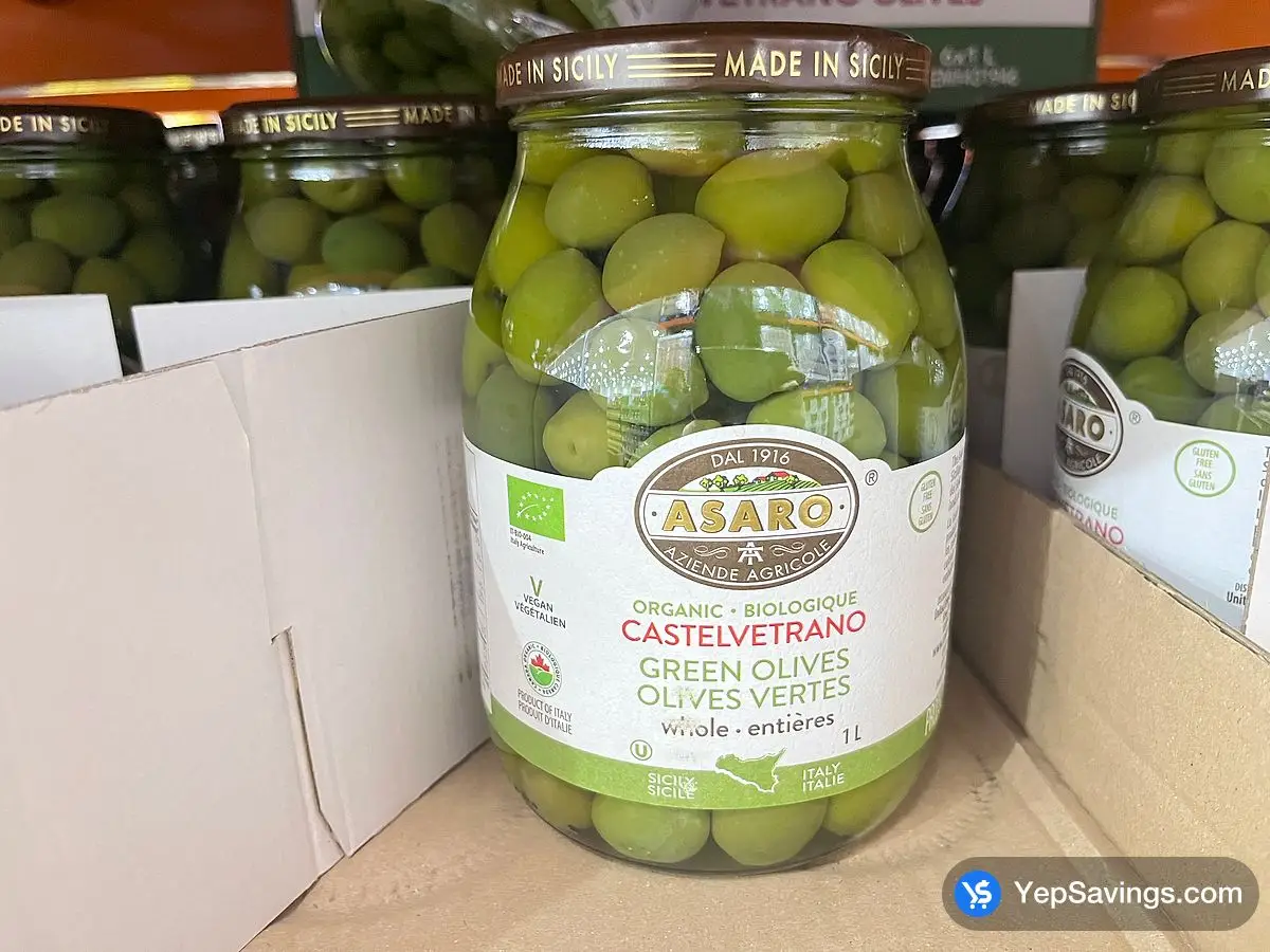 ASARO CASTEL VETRANO OLIVES ORGANIC 1 L ITM 431946 at Costco