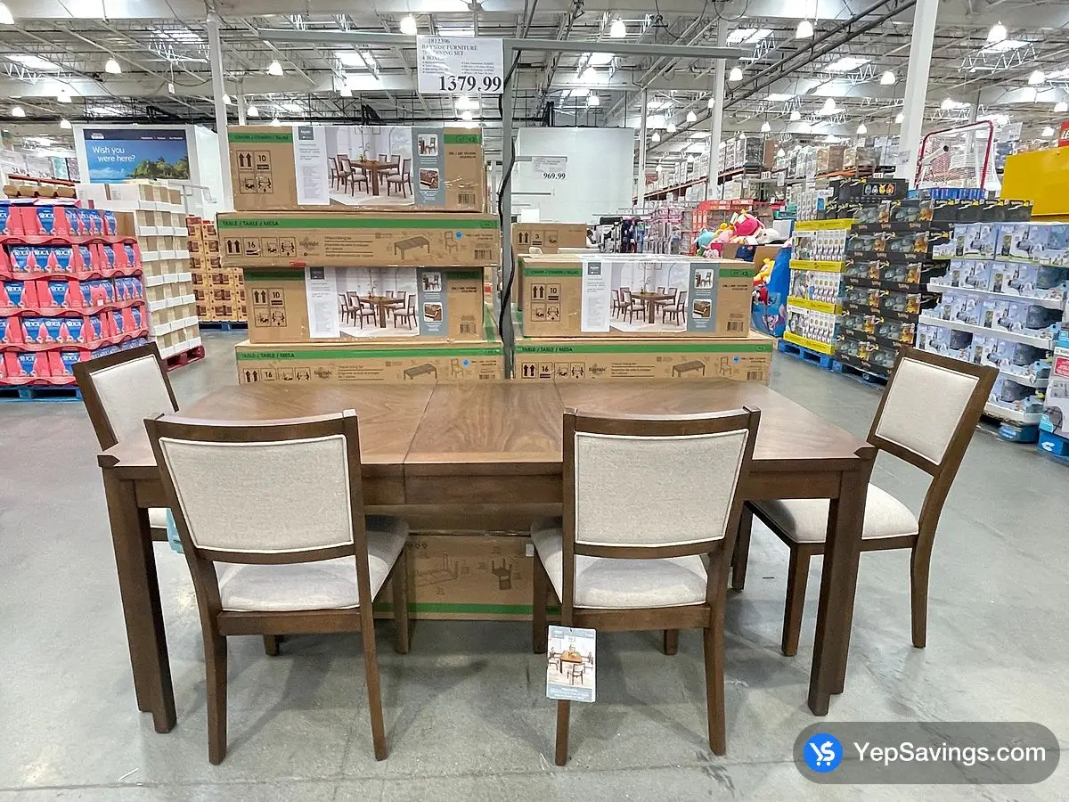 Costco BAYSIDE FURNITURE 7PC DINING SET 4 BOXES - Canada (ITM 1812396)