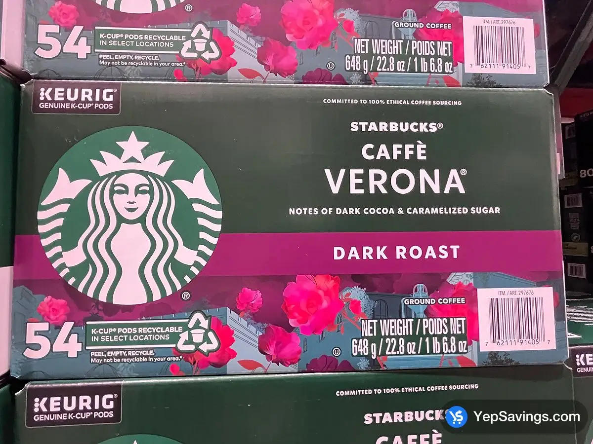 STARBUCKS CAFE VERONA K-CUPS 54 COUNT ITM 297676 at Costco