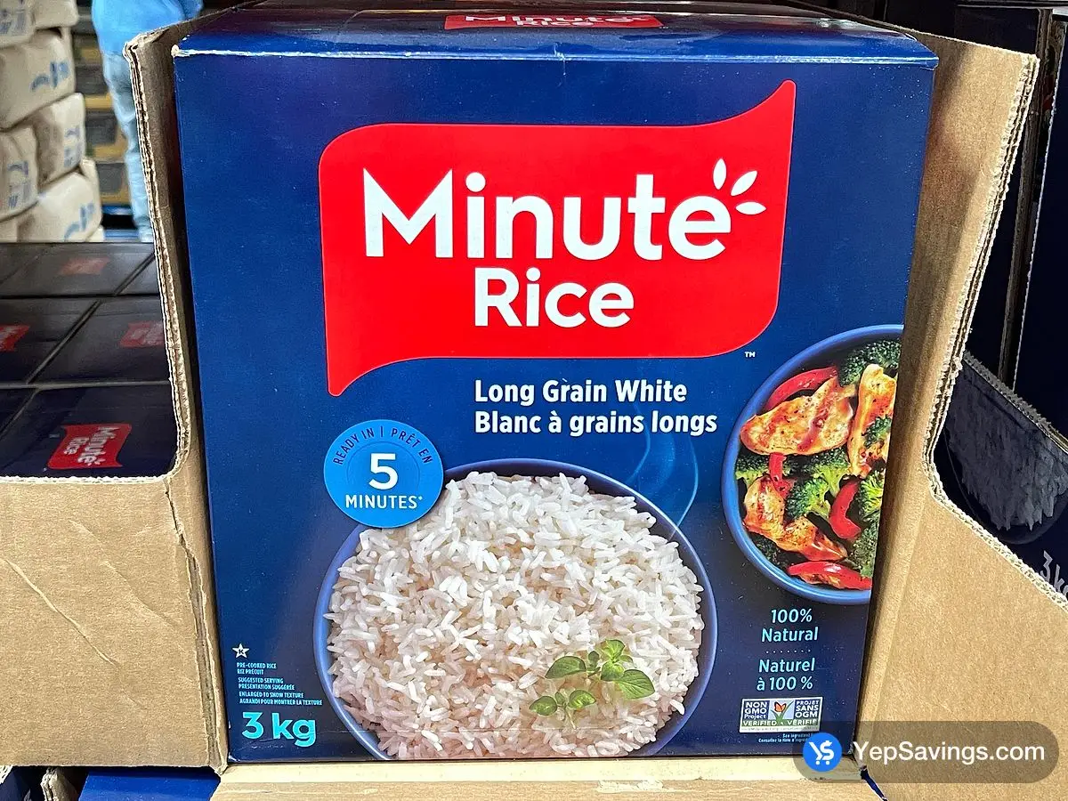 MINUTE RICE ISNTANT WHITE RICE 3 kg ITM 249118 at Costco