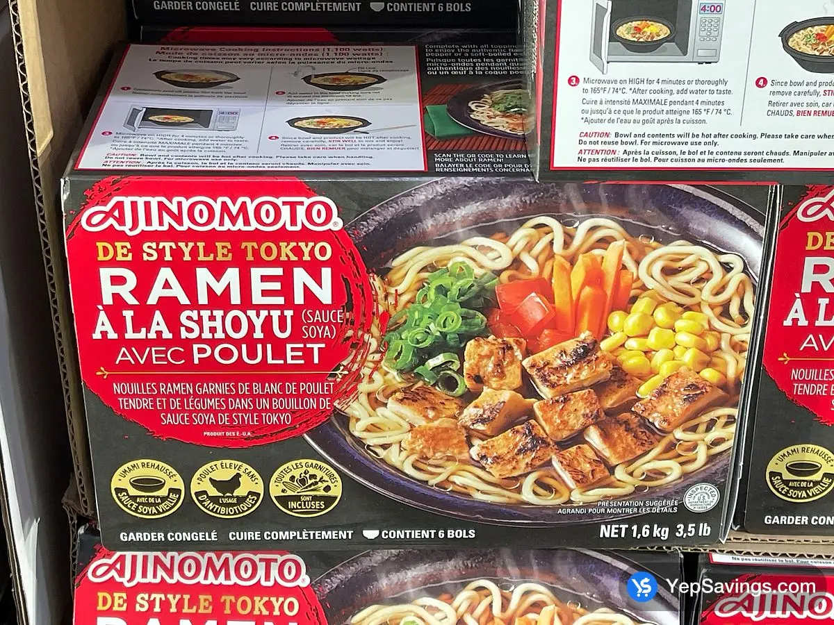 Costco AJINOMOTO SHOYU RAMEN W/CHICKEN 6 x 261 g - Canada (ITM 1162180)