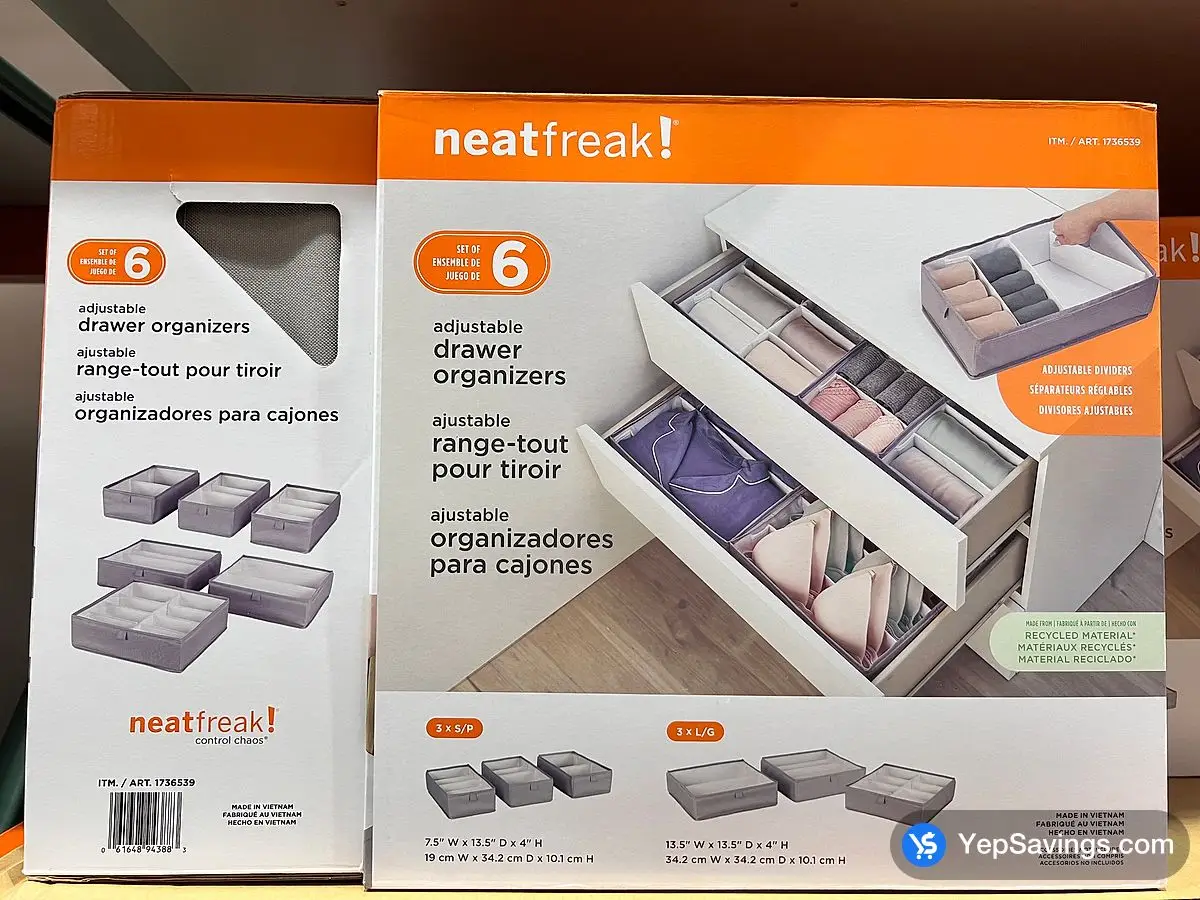 Costco NEATFREAK ADJUSTABLE ORGANIZERS 6 PIECES - Canada (ITM 1736539)