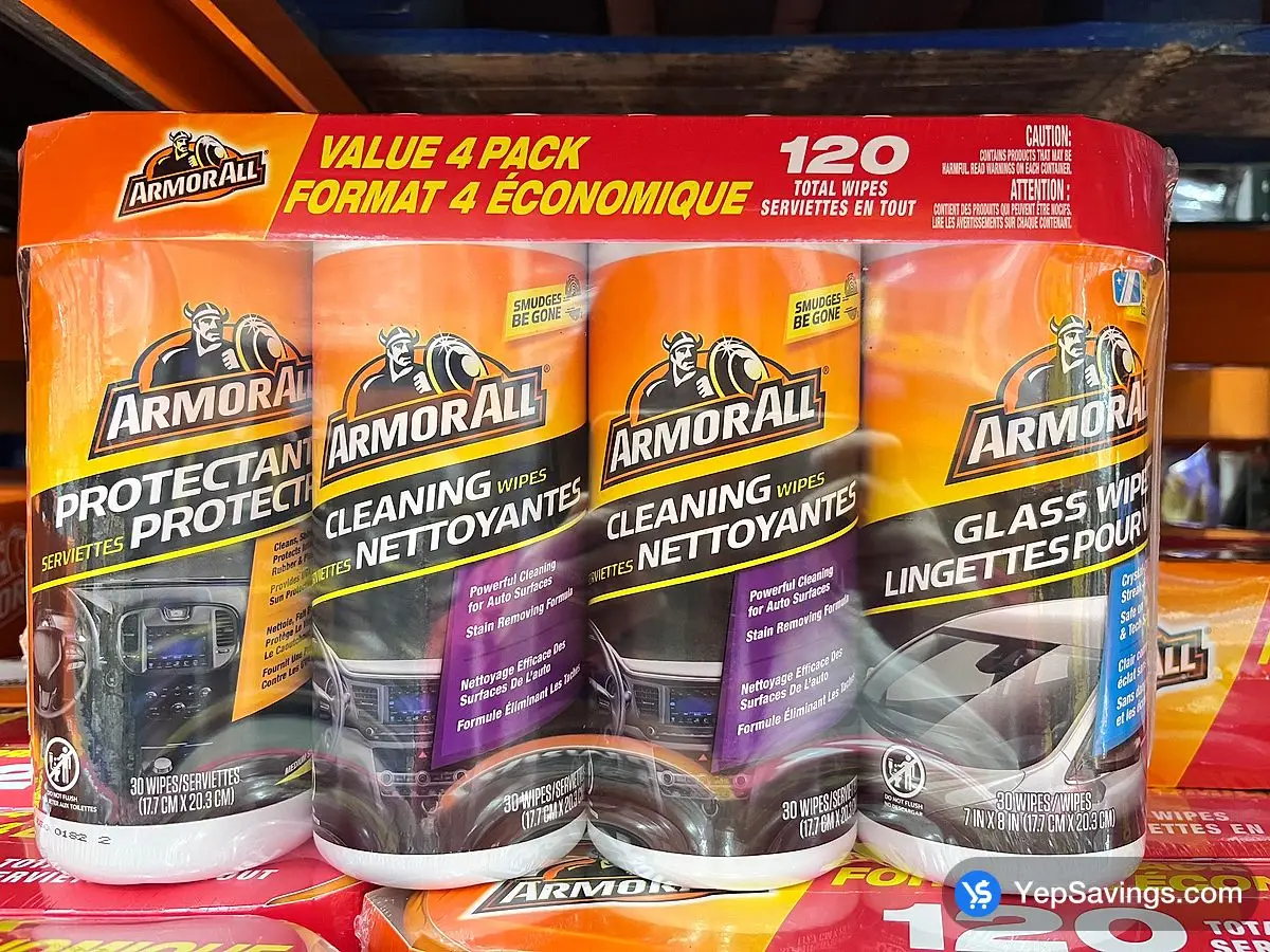 Costco ARMOR ALL VALUE PACK WIPES 4 PACKS OF 30 - Canada (ITM 1783394)