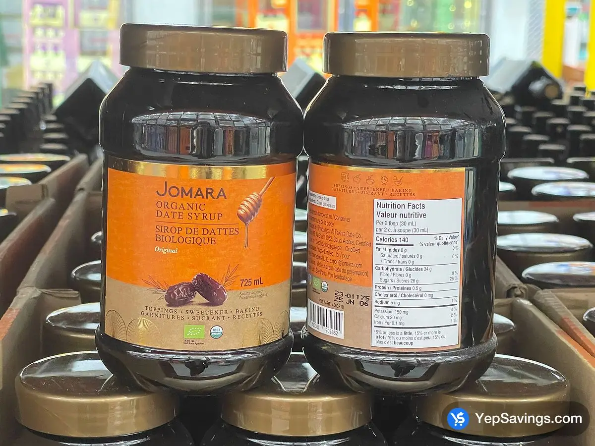 Costco JOMARA ORGANIC DATE SYRUP 725 mL - Canada (ITM 4563210)