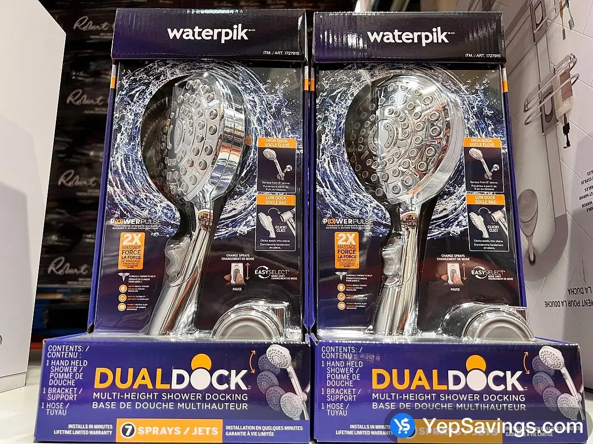 WATERPIK DUALDOCK SHOWERHEAD ITM 1727915 at Costco