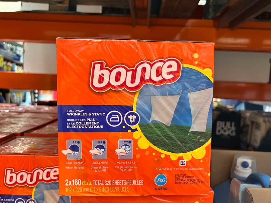 BOUNCE FABRIC SOFTENER 320 sheets ITM 1572430 at Costco