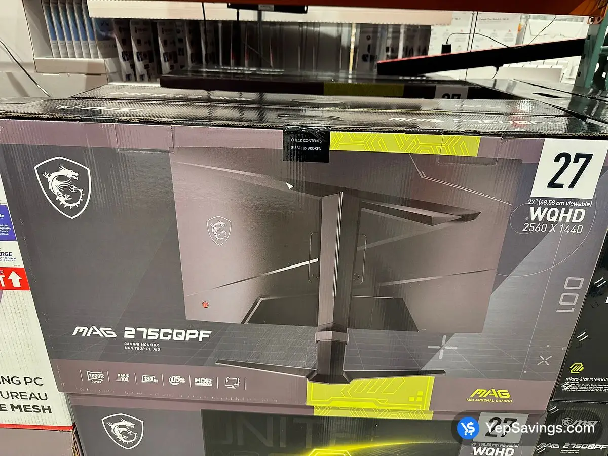 Costco MSI MAG 27 " QHD GAMING MONITOR 275CQPF - Canada (ITM 8271000)