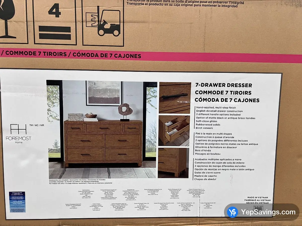 Costco FOREMOST DRESSER 1 BOX - Canada (ITM 1783120)