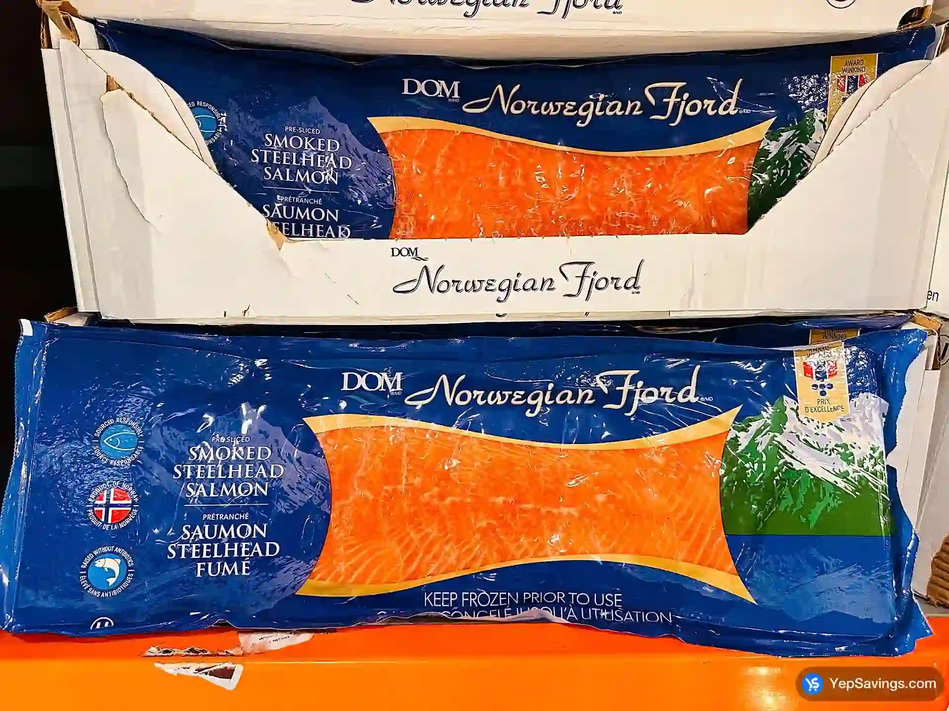 Costco NORWEGIAN FJORD SMOKED SALMON 550 g - Canada (ITM 14015)