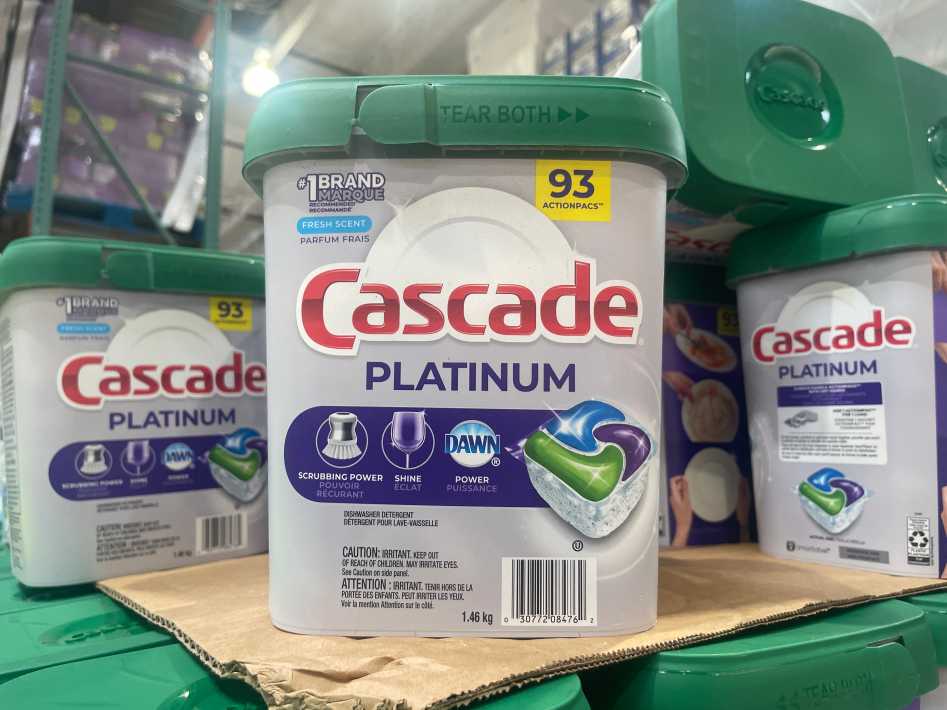 Costco CASCADE PLATINUM DISHWASHER DETERGENT PACK OF 93 - Canada (ITM 1638299)