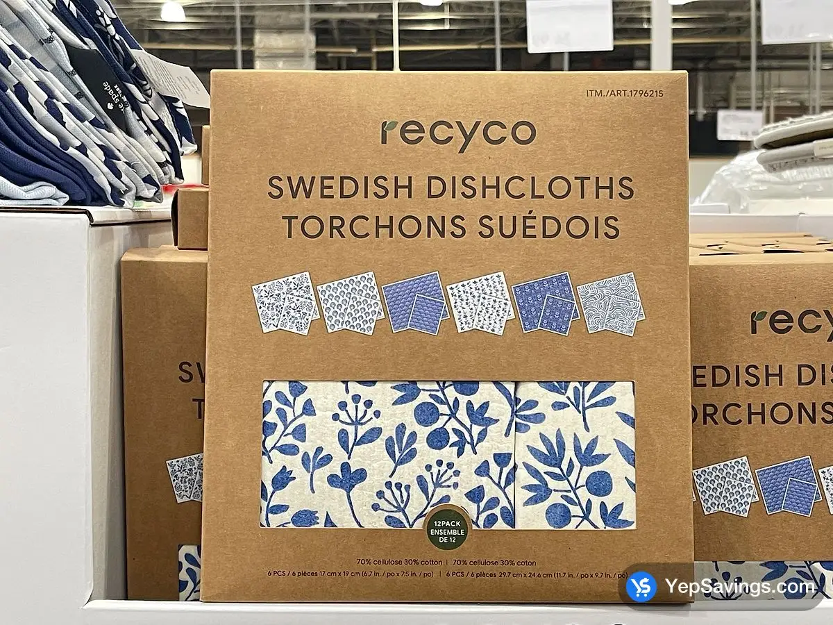 Costco RECYCO SWEDISH DISHCLOTH PACK OF 12 - Canada (ITM 1796215)