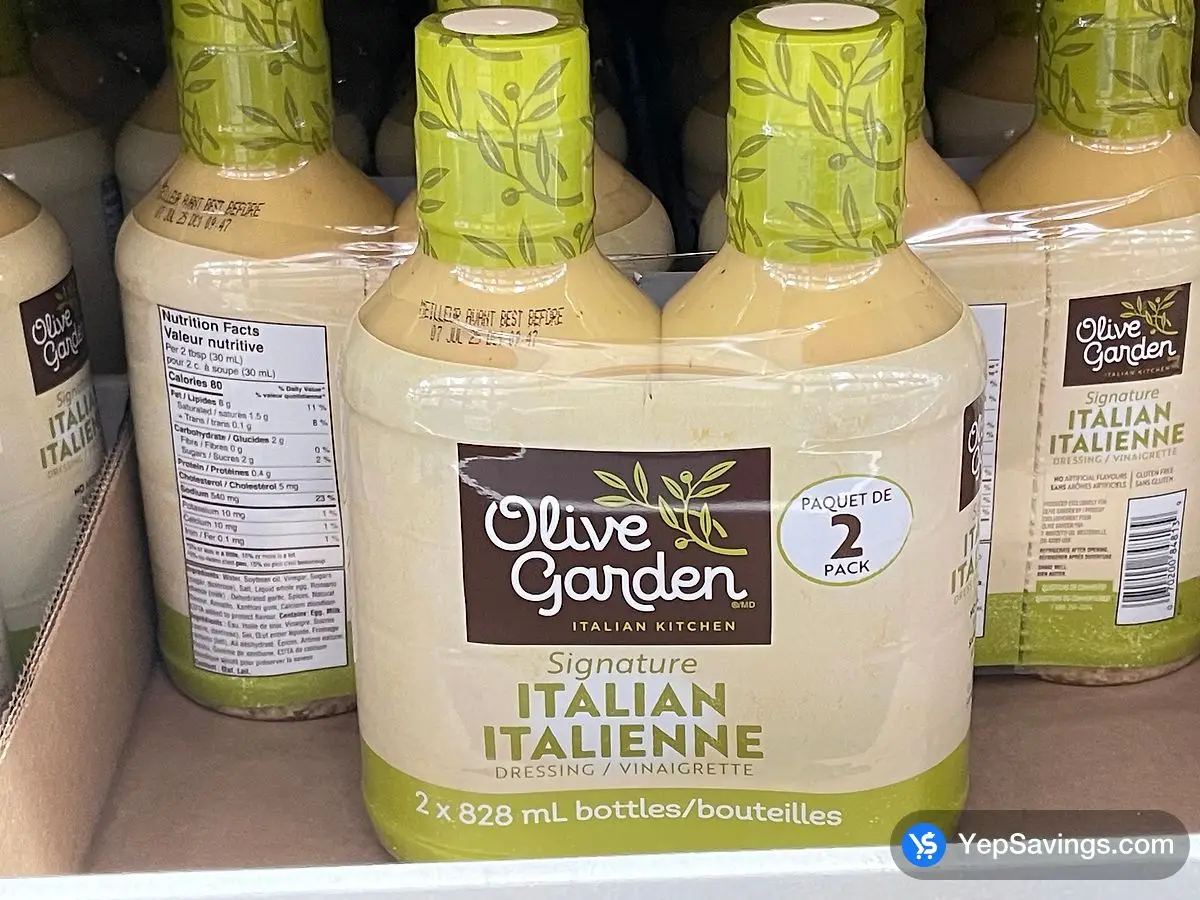 OLIVE GARDEN ITALIAN DRESSING 2 x 828 mL ITM 1237428 at Costco