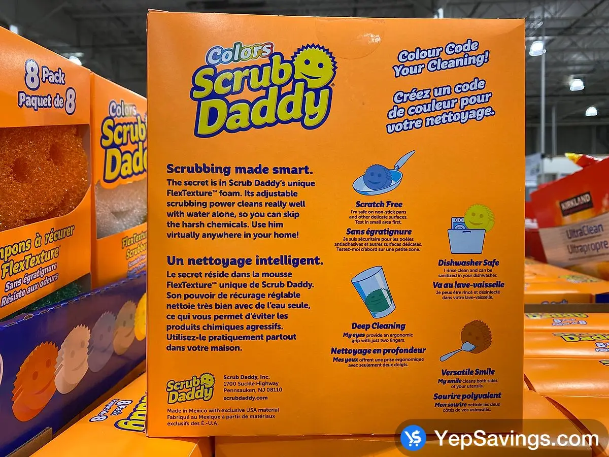 SCRUB DADDY SPONGES PACK OF 8 ITM 1016828 at Costco