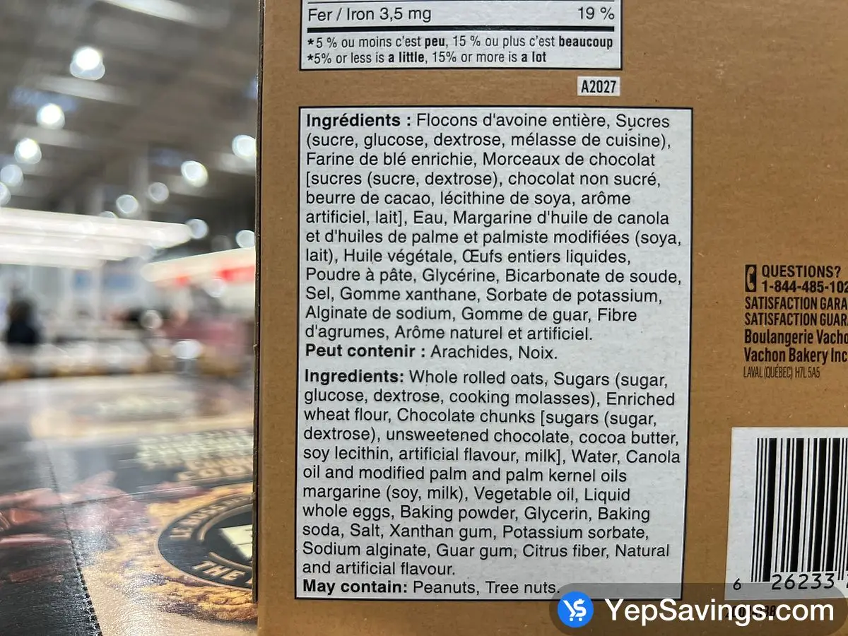 Costco BIG DADDY CHOCOLATE CHUNK COOKIE 8 x 100 g D10 - Canada (ITM 1128519)