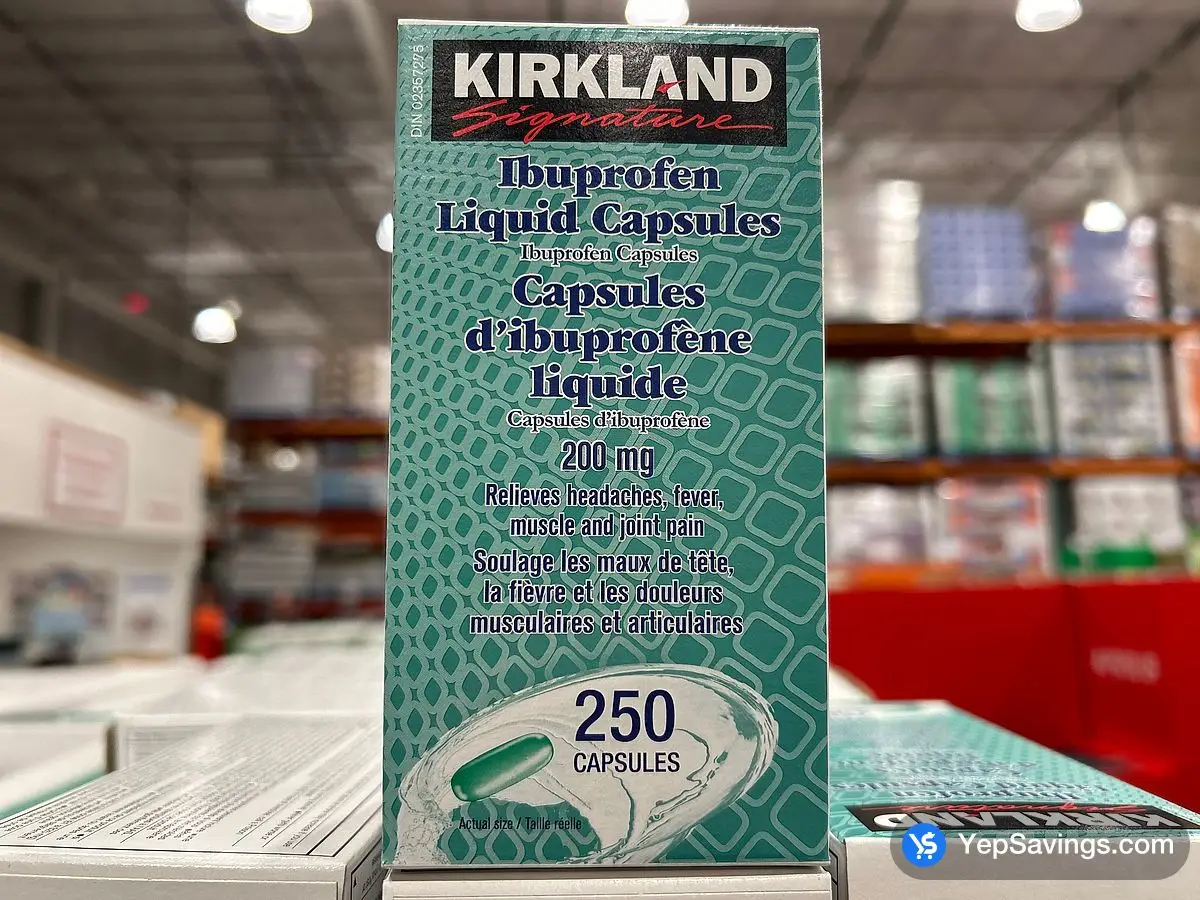 * KIRKLAND SIGNATURE IBUPROFEN 200MG LGS 250 CAPSULES ITM 5577780 at Costco