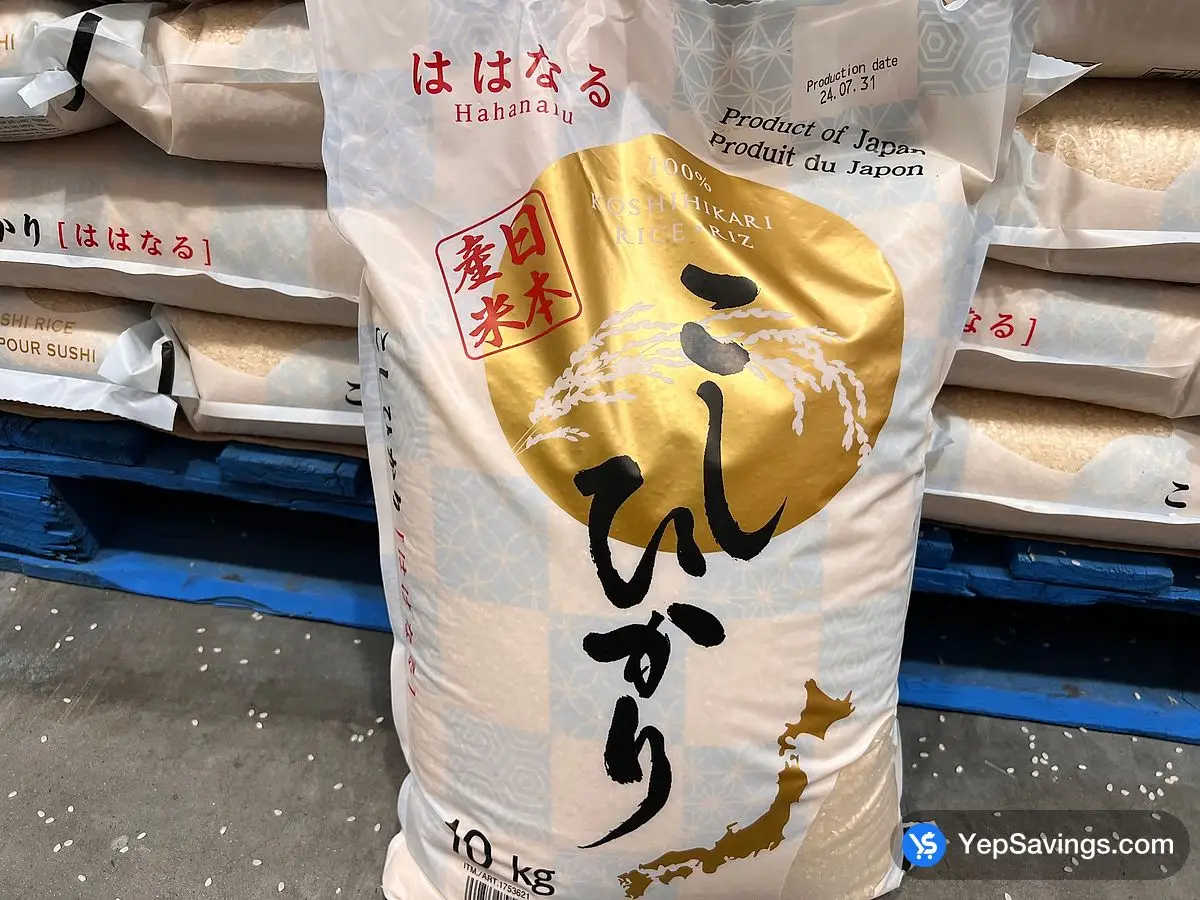 Costco HAHANARU KOSHIHIKARI RICE 10 kg - Canada (ITM 1753621)