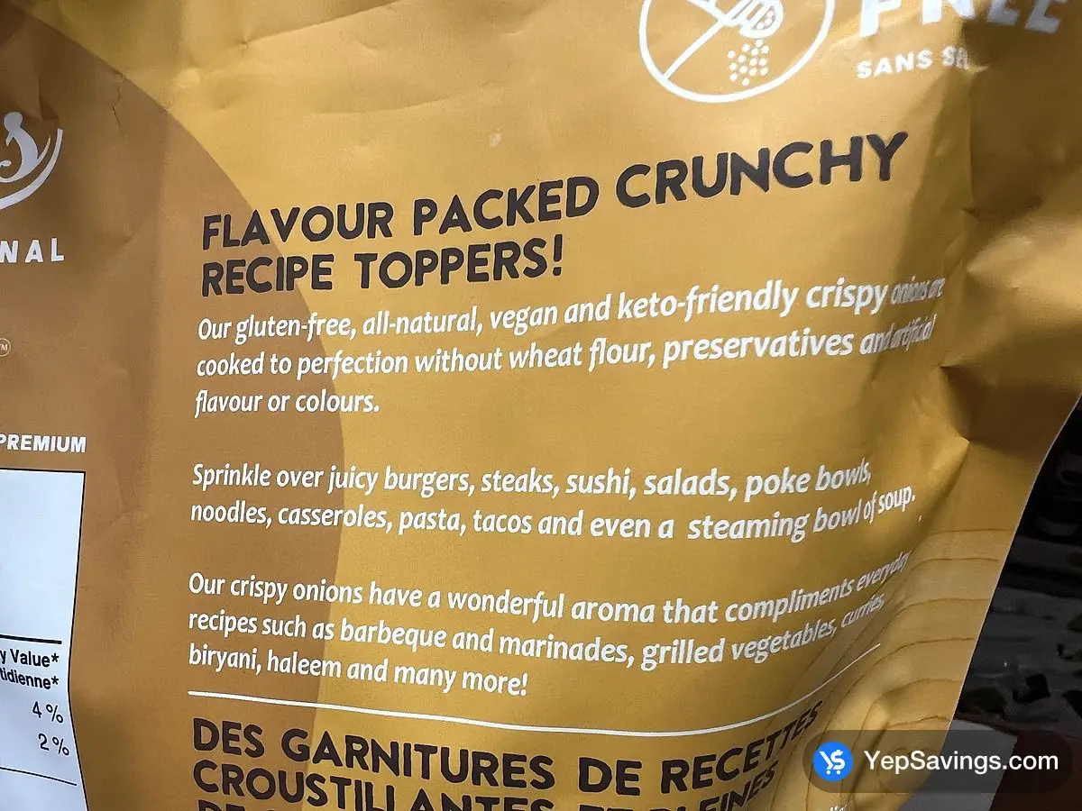 Costco QUEEN'S ORIGINAL CRISPY ONIONS 850 g - Canada (ITM 1780548)