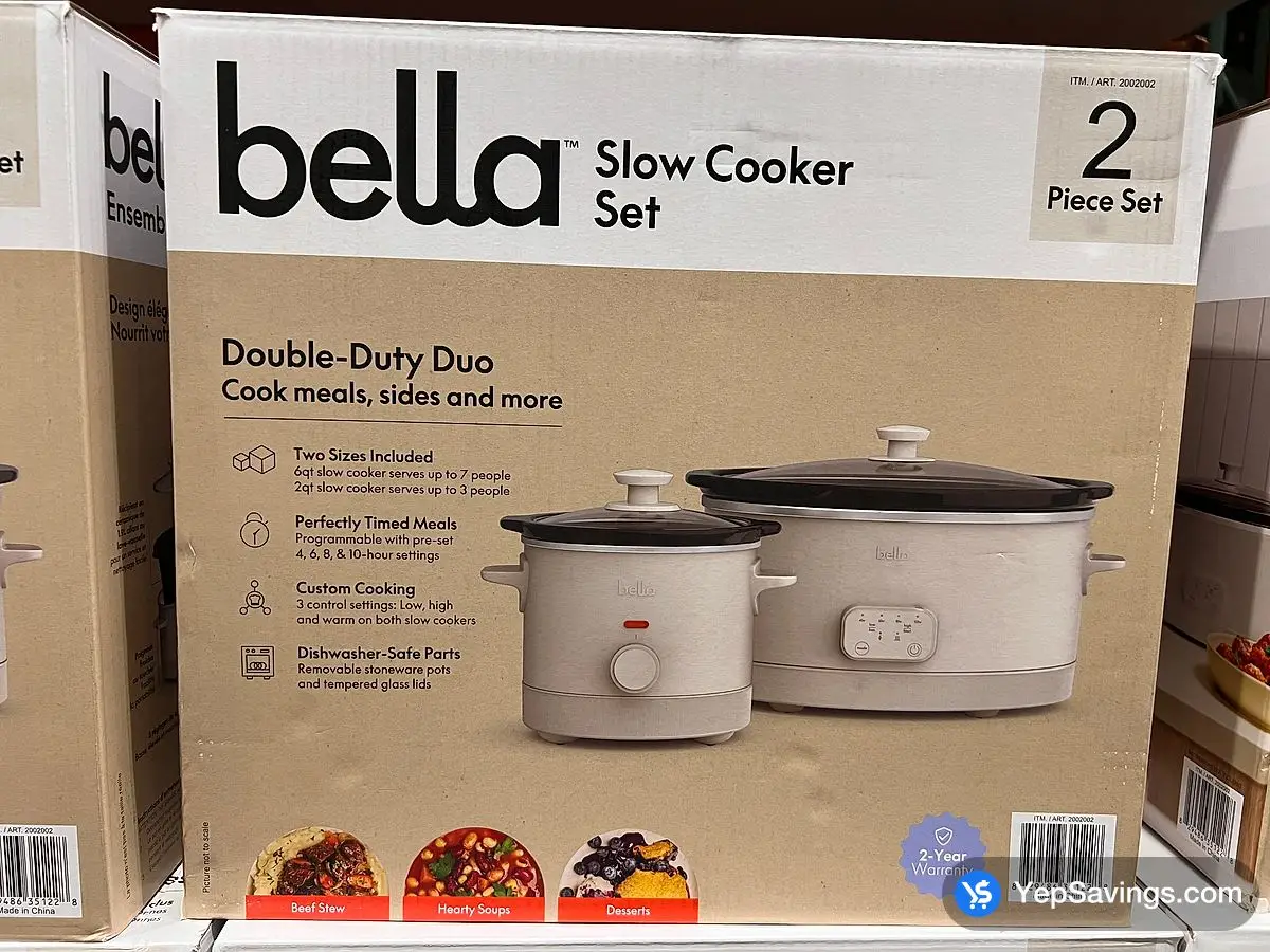 Costco BELLA SLOW COOKERS 6QT & - Canada (ITM 2002002)