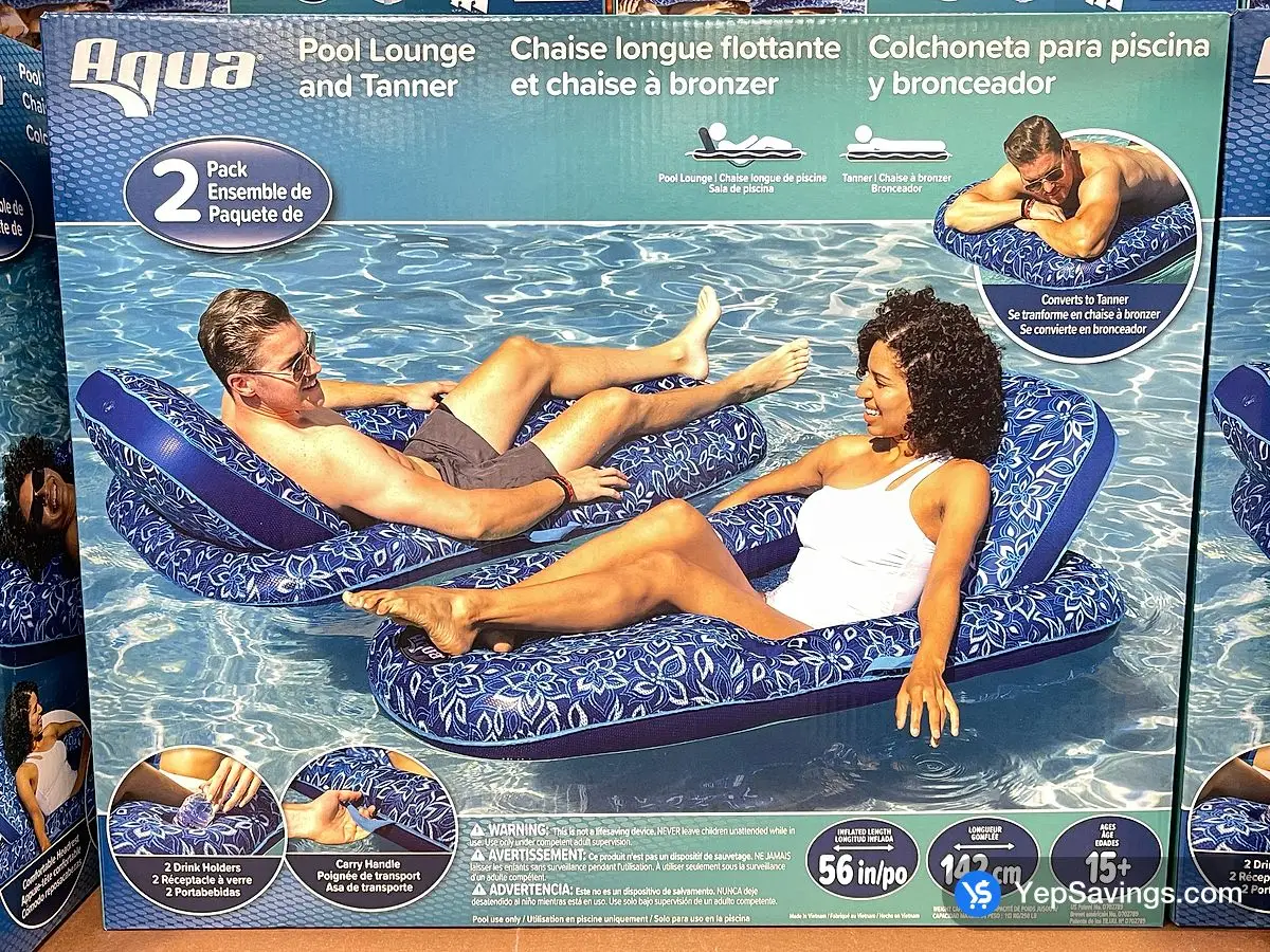 Costco AQUA LUXURY POOL RECLINER 2 PACK - Canada (ITM 1819489)