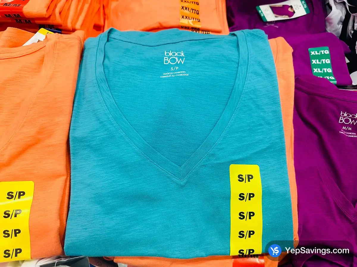 Costco BLACK BOW V - NECK T - SHIRT LADIES SIZES S - XXL - Canada (ITM 5092000)