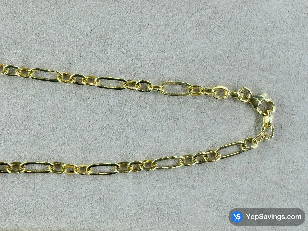 Costco 14KT YELLOW GOLD FORZATINA FIGARO LINK NECKLACE 18" - Canada (ITM 1843049)