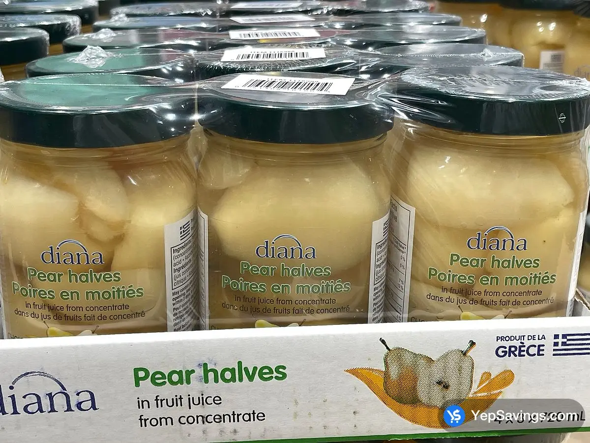 Costco DIANA'S PEAR HALVES 3 x 720 mL - Canada (ITM 1116988)