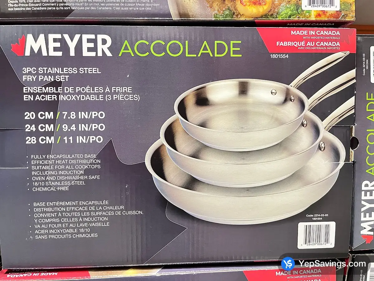 Costco MEYER ACCOLADE SKILLET SET 3 PIECES - Canada (ITM 1801554)
