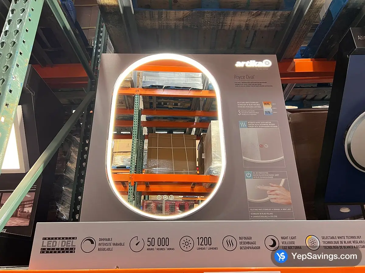 Costco ARTIKA LED OVAL MIRROR ROYCE - Canada (ITM 1671618)