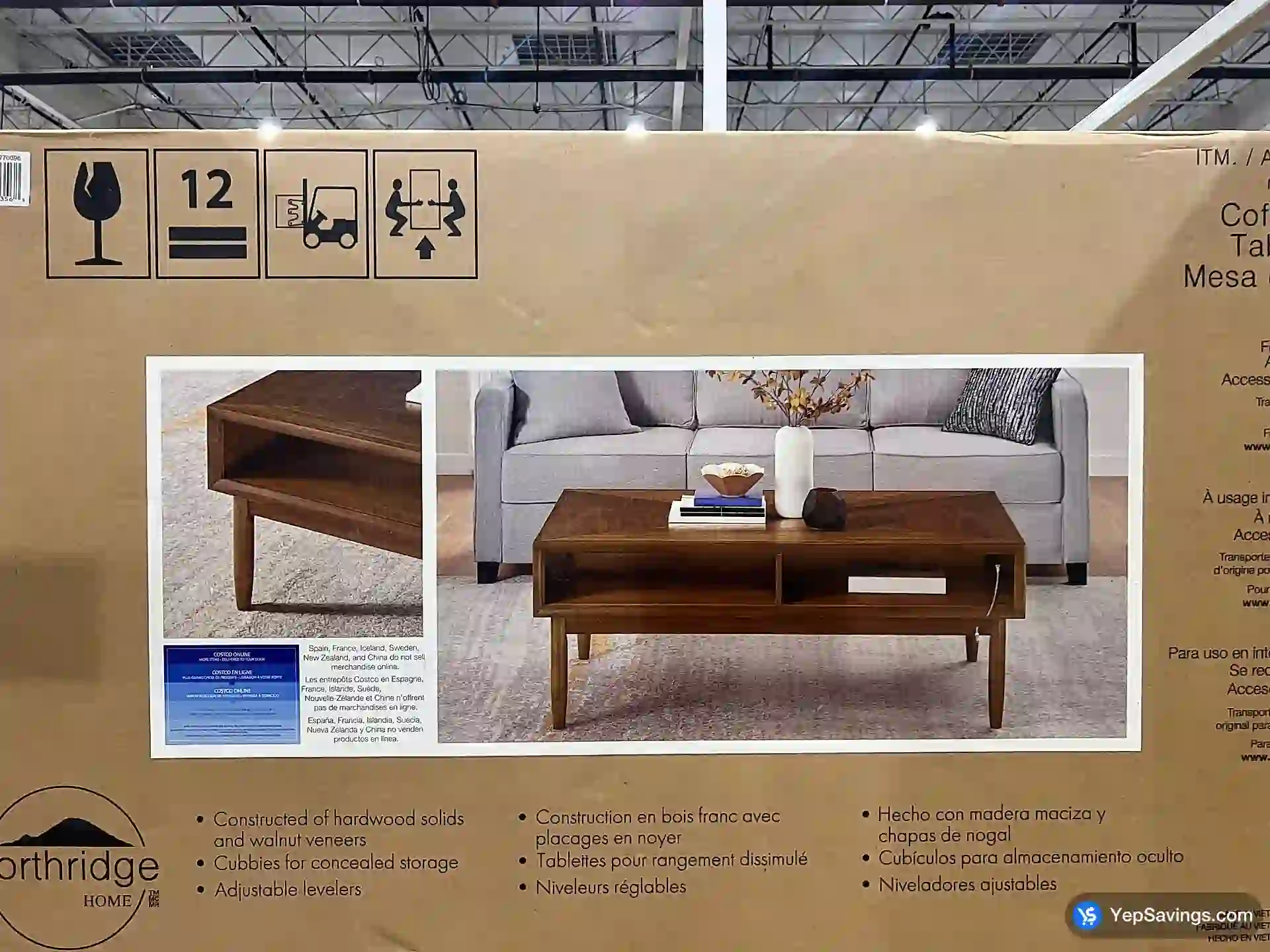 Costco NORTHRIDGE HOME - LUNA COFFEE TABLE 1 BOX - Canada (ITM 1770096)